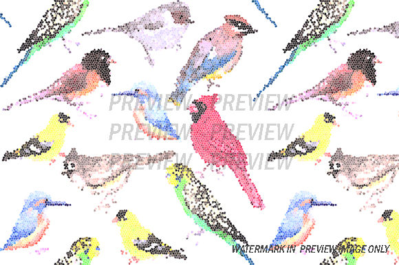Birds Stained Glass Art & Patterns