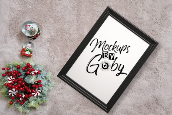 Black Frame Mockups, Xmas Design