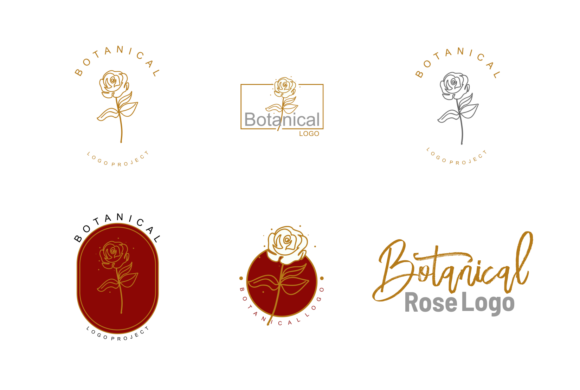 Botanical Rose Logo Beauty and Design for Logos