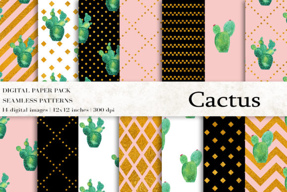 Cactus Digital Papers & Patterns