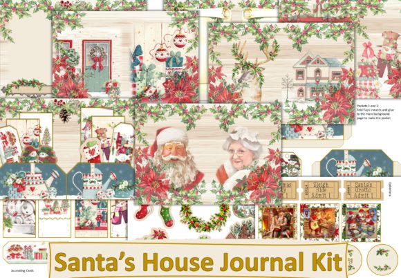 Christmas Journal Kit with Ephemera and Crafts
