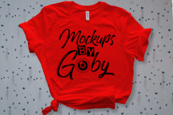 Christmas Red T-shirt Mockups for Web Design