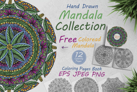 Hand Drawn Mandalas for Coloring