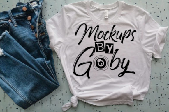 Mock Up White Bella Canvas 3001 T-shirt and T-Shirts
