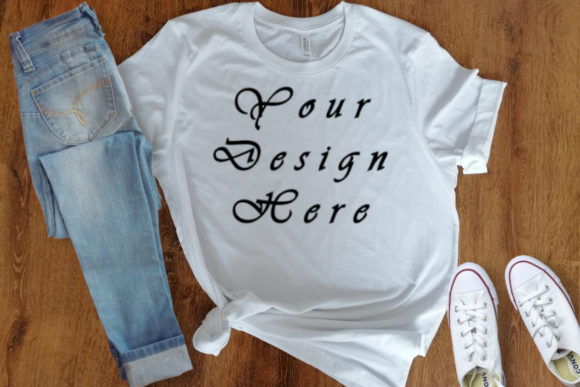 Mockup White Shirt, Wooden Farmhouse T-Shirts