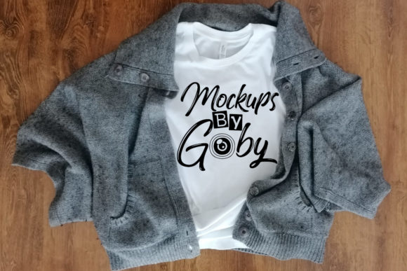 Mockup White T-shirt, Grey Blouse, Photo for T-Shirts