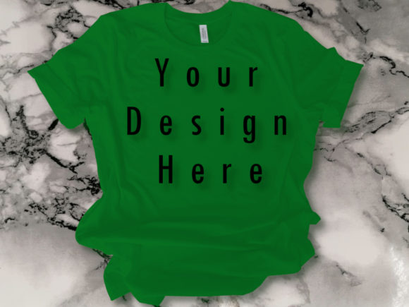 Mockups Green Tshirt, Bella Canvas