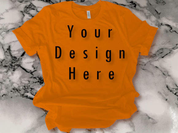 Mockups Orange Shirt, Bella Canvas T-Shirts