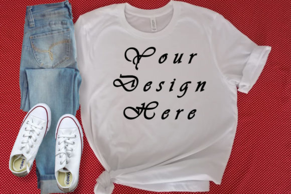 Mockups Woman Bella Canvas White Tshirt and T-Shirts