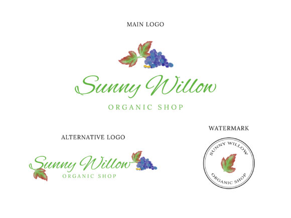 Organic Shop Food Logo Design and Logos
