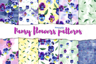 Pansy Flowers Digital Paper Pack