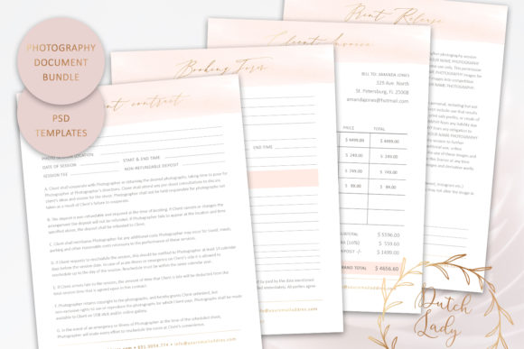 Photography Form Template Bundle 1 Print Templates