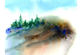 Rainbow Colors Watercolors Spots Textures