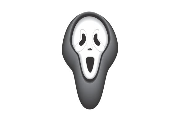 Scary Mask Halloween Sticker for Crafts