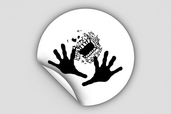Scary Zombie Mouth and Hand for Crafts