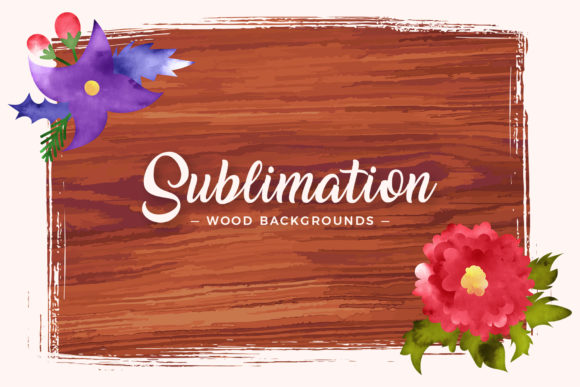 Sublimation Wood Backgrounds Flowers