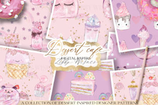 The Dessert Cafe Digital Paper Patterns