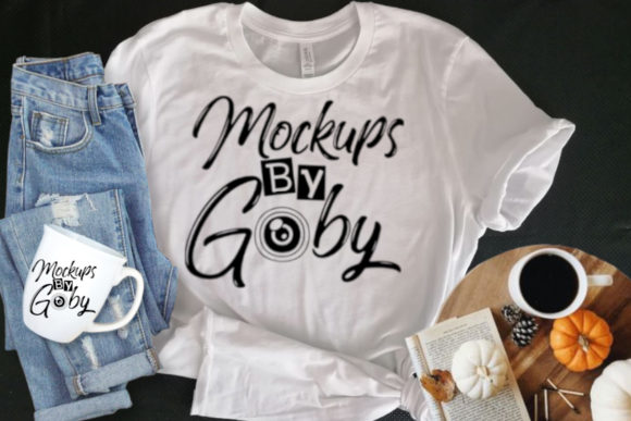 White T-Shirt and White Mug Mockups